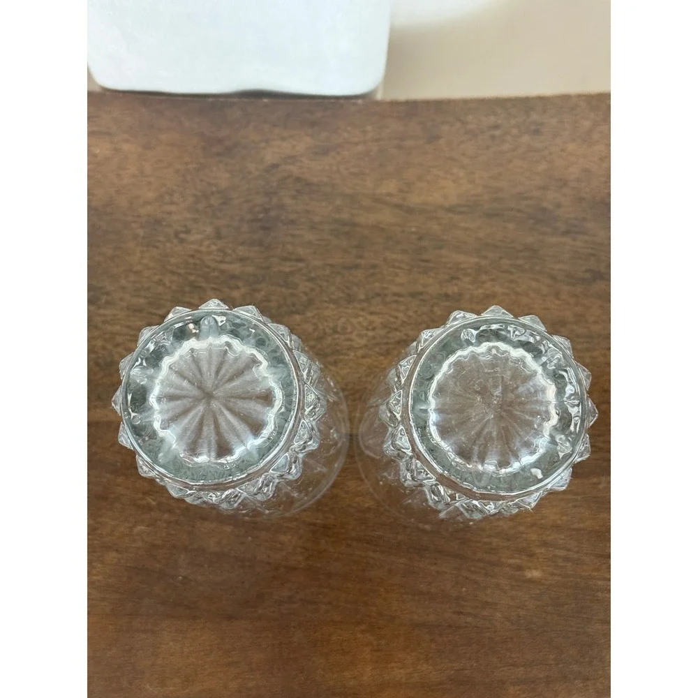 VTG Set of TWO Fostoria Heritage Clear Highball Glasses 6.5